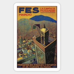 Moroccan Travel Poster: Fes! Sticker